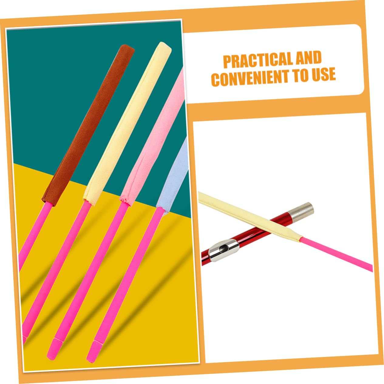 2piezas Accesorios De Limpieza Para Flauta y Varilla De Limpieza Profesional Para Principiantes Herramienta De Cuidado De Instrumentos