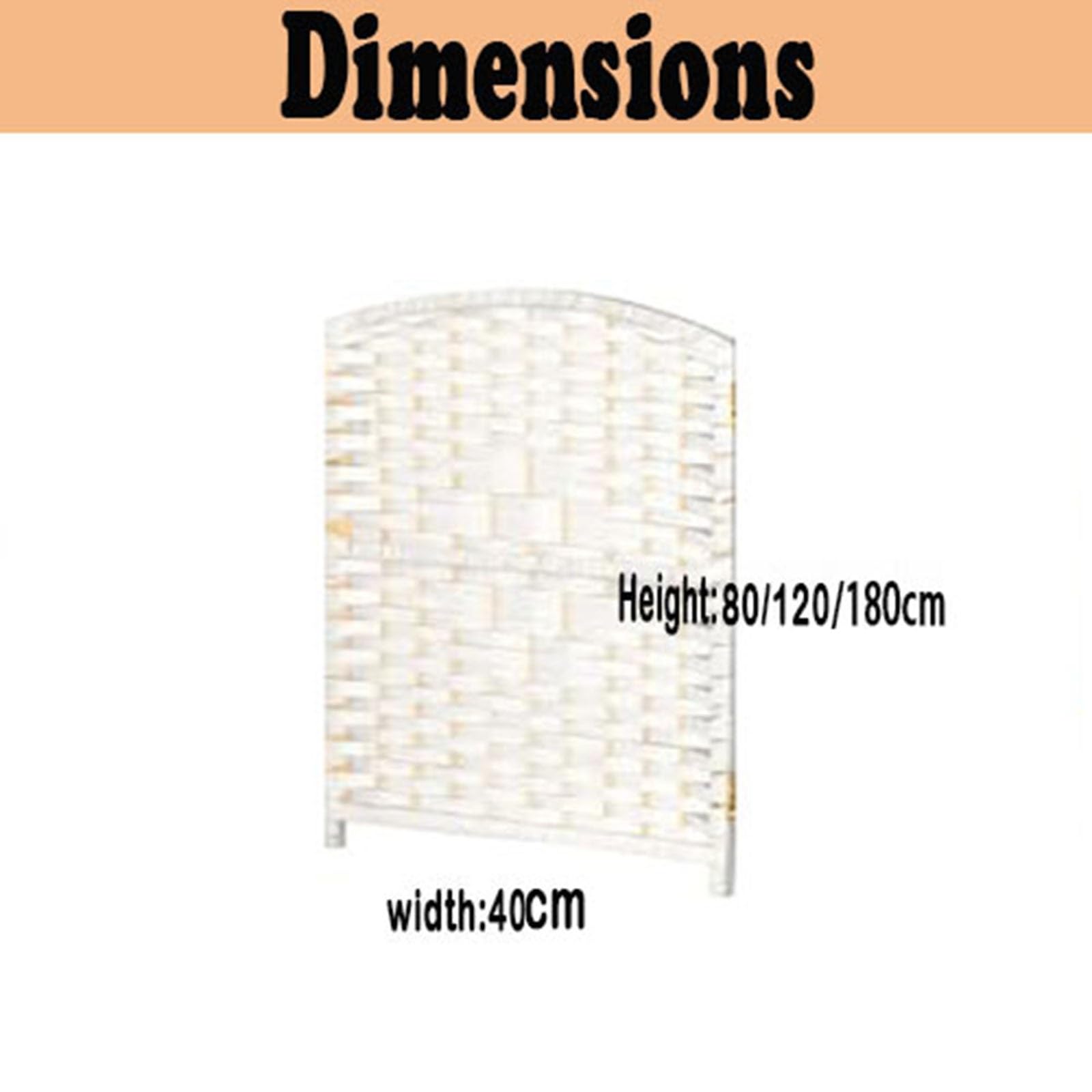 Divisorio in legno fatto a mano, pieghevole, per soggiorno, ufficio, negozio di animali, balcone, 4 pezzi, 40 x 80 cm, elegante soluzione divisoria