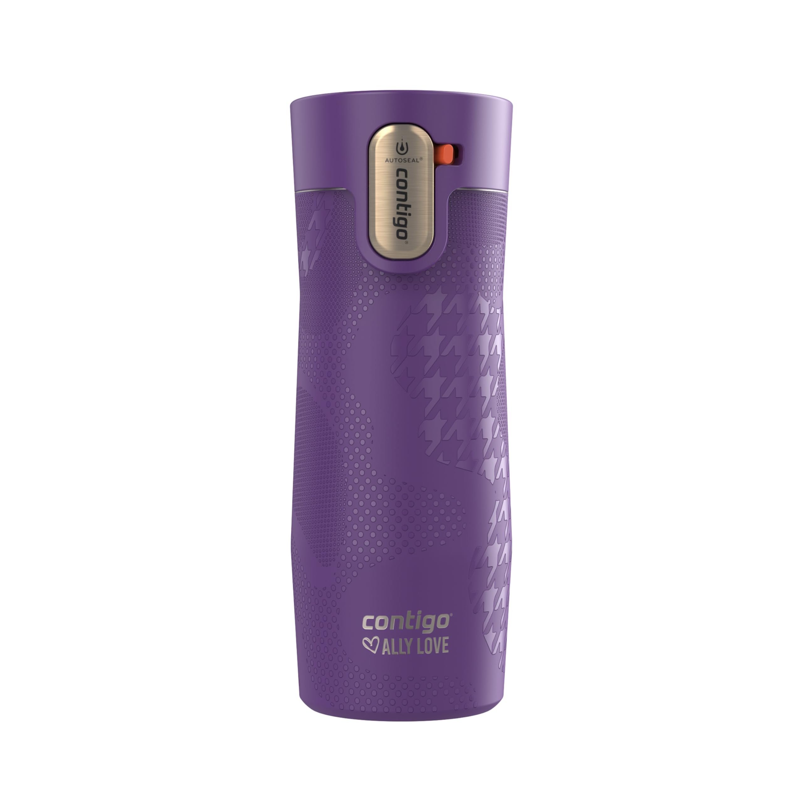 Contigo x Ally Love Stainless Steel Vacuum-Insulated Travel Mug with Autoseal and Easy Clean Lid, Spill-proof, Keeps Drinks cold 24 hrs &amp; hot for 11 hrs, BPA Free, 16oz., West Loop 3.0, Violet