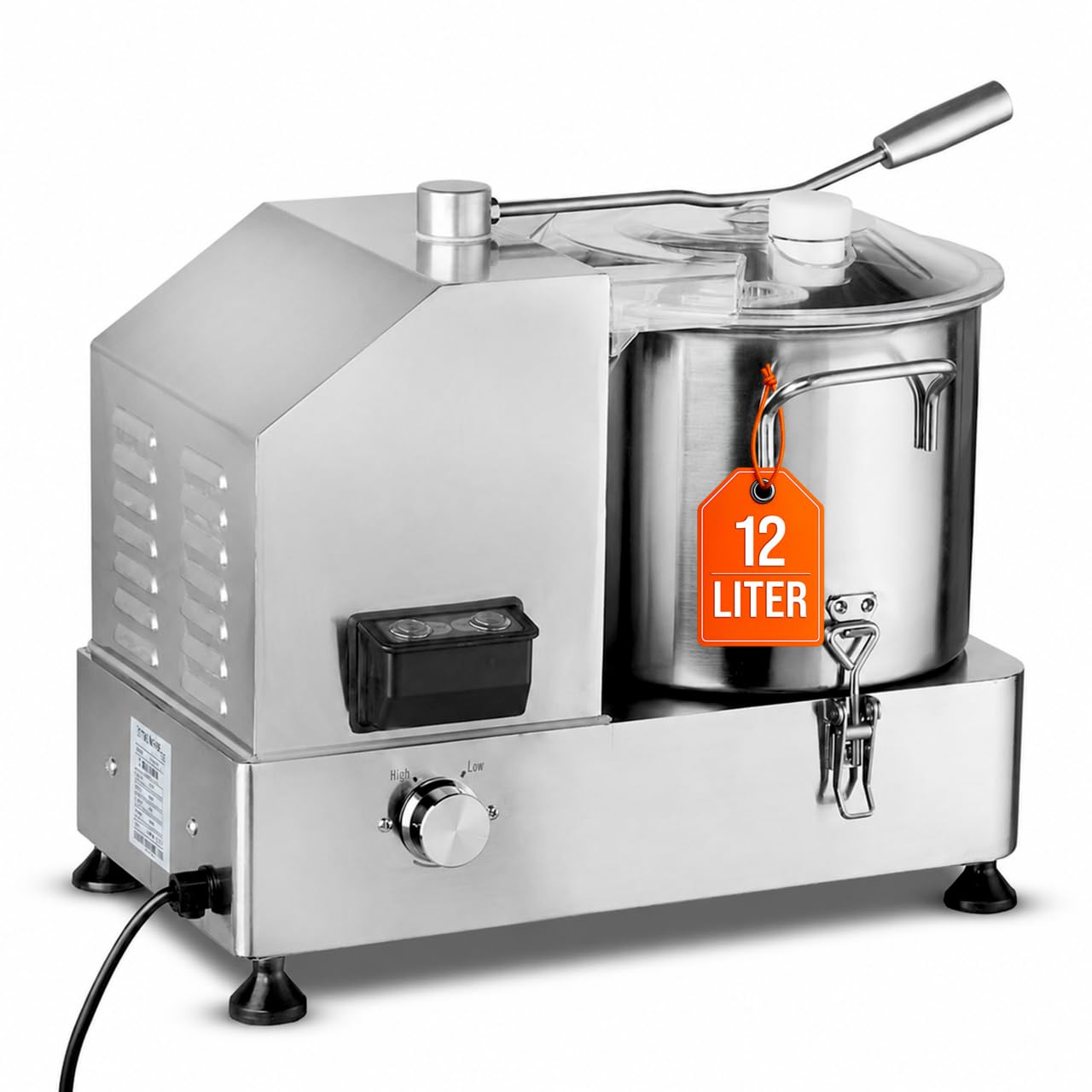 GastroHero Kutter I 12 L Taglierina da tavola per carne, verdure, pane, in acciaio inox, cutter vegetabile, per gastronomia