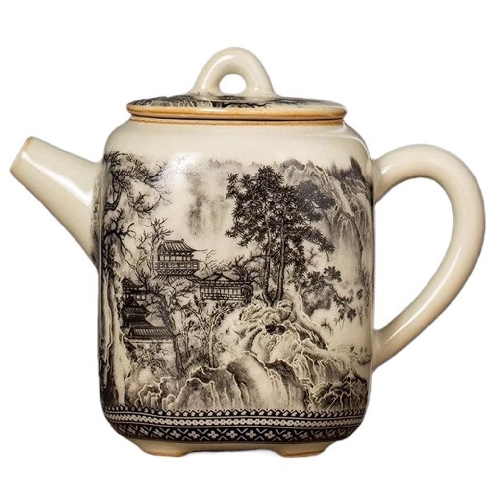 Czajnik podróżny, herbata popołudniowa, pojedynczy dzbanek do herbaty, zestaw do herbaty Kung Fu, ceramiczny czajniczek do parzenia i picia herbaty, czajnik domowy, zielony czajniczek do herbaty