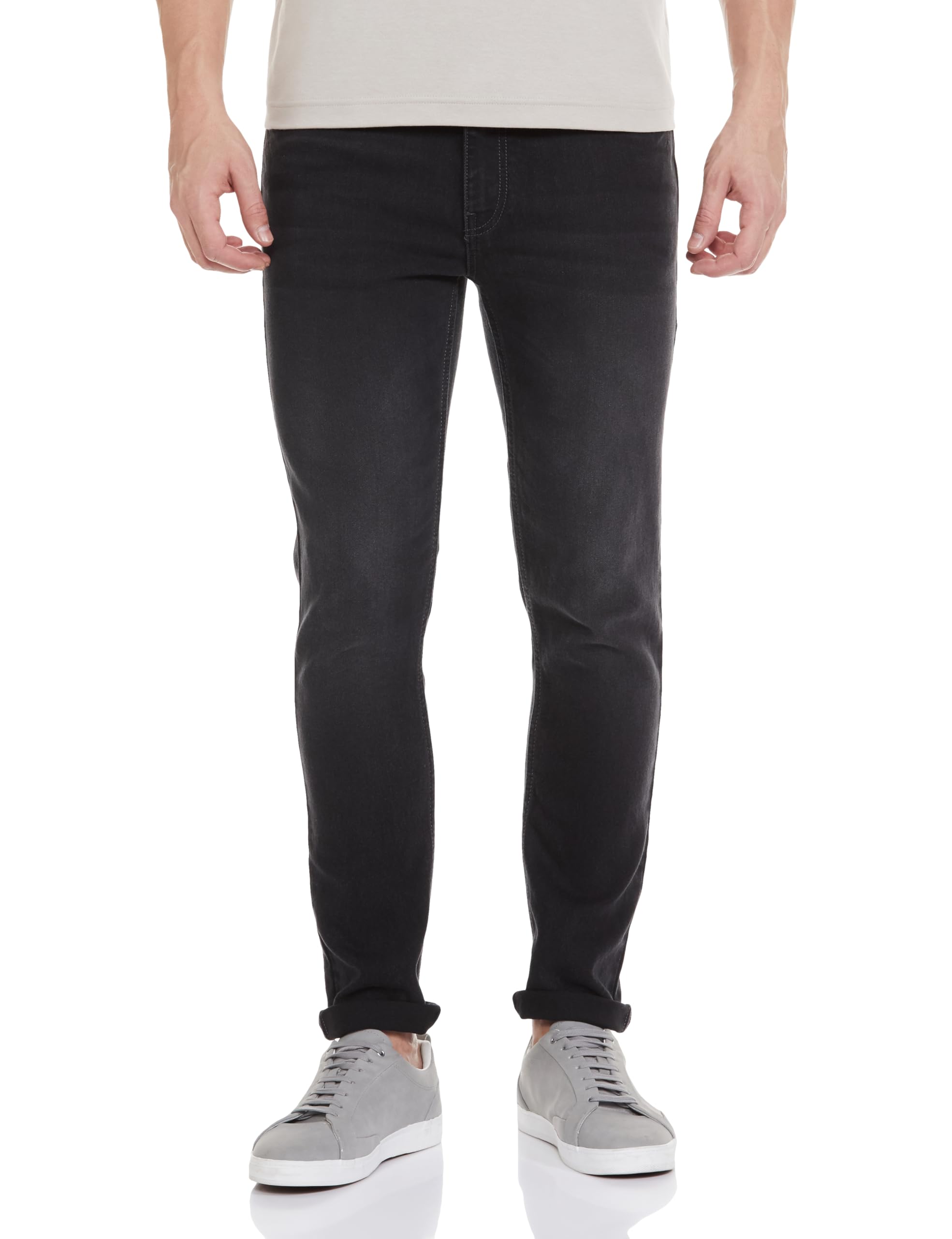 the indian garage co Men Slim Fit Solid Mid-Rise Jeans-picture-34