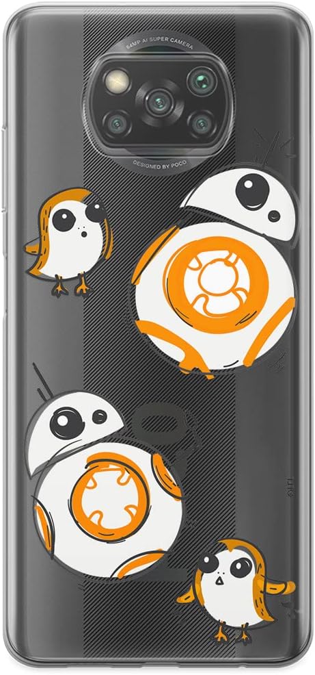ERT GROUP Mobile Phone Case for Xiaomi POCOPHONE X3 Original and Officially Licensed Star Wars Pattern BB 8 010 Perfectly Adapted to The Shape of The Mobile Phone, Partially Transparent