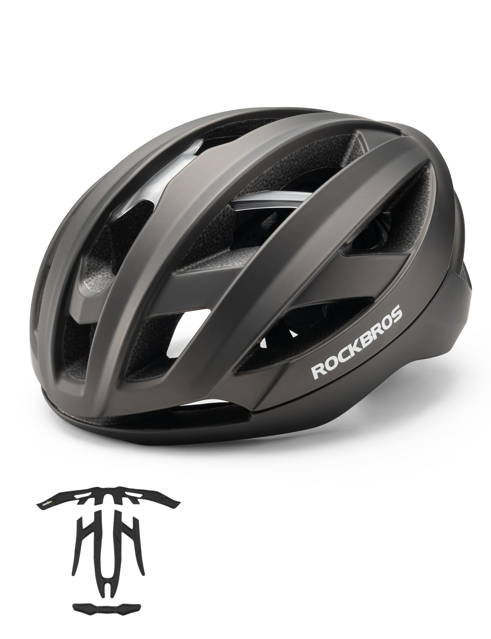 ROCKBROS Bicycle Helmet Integrated Cycling Helmet with Reinforcement Frame for MTB Road Bikes Adjustable Lightweight Unisex Adults Women and Men L (58-62 cm)