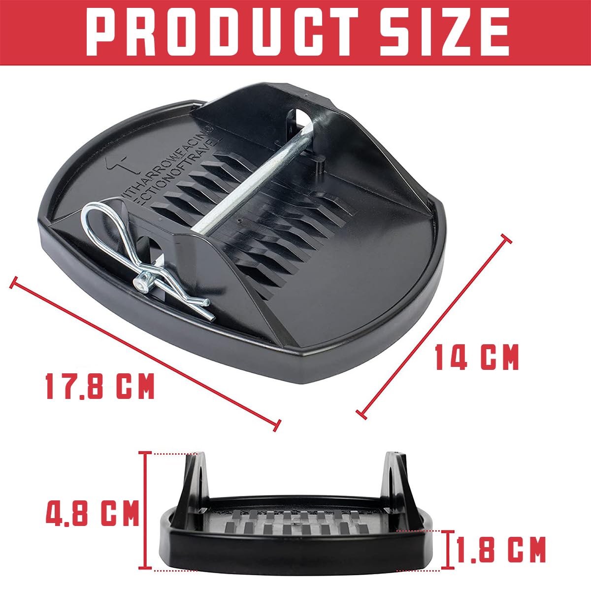 JNNJ 4 Pièces Caravan Jack Pads, Coussinets De Cric De Caravane Avec Goupilles, Coussinets Pieds Caravane Robustes, Accessoires Stabilisation Pour Camping-Cars Empêcher L'enfoncement Dans Un Sol Mou