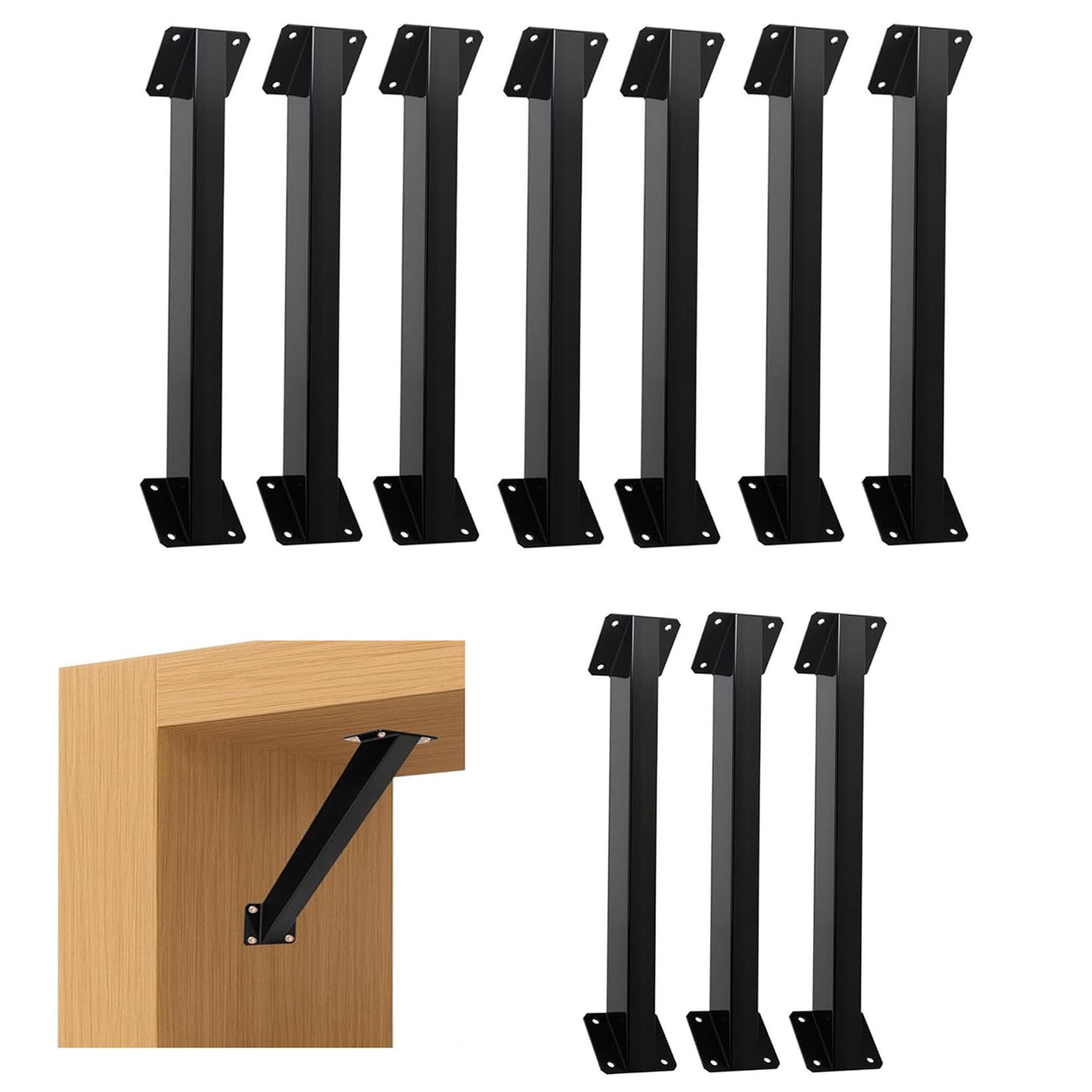 LQSYBHD 45 Degree Angle Support Brackets Heavy Duty Corner Brace Support Wooden Structures Support for Gazebos TreeHouses Cabins and Patios DIY Kit Corner Bracket(Size:10pcs)