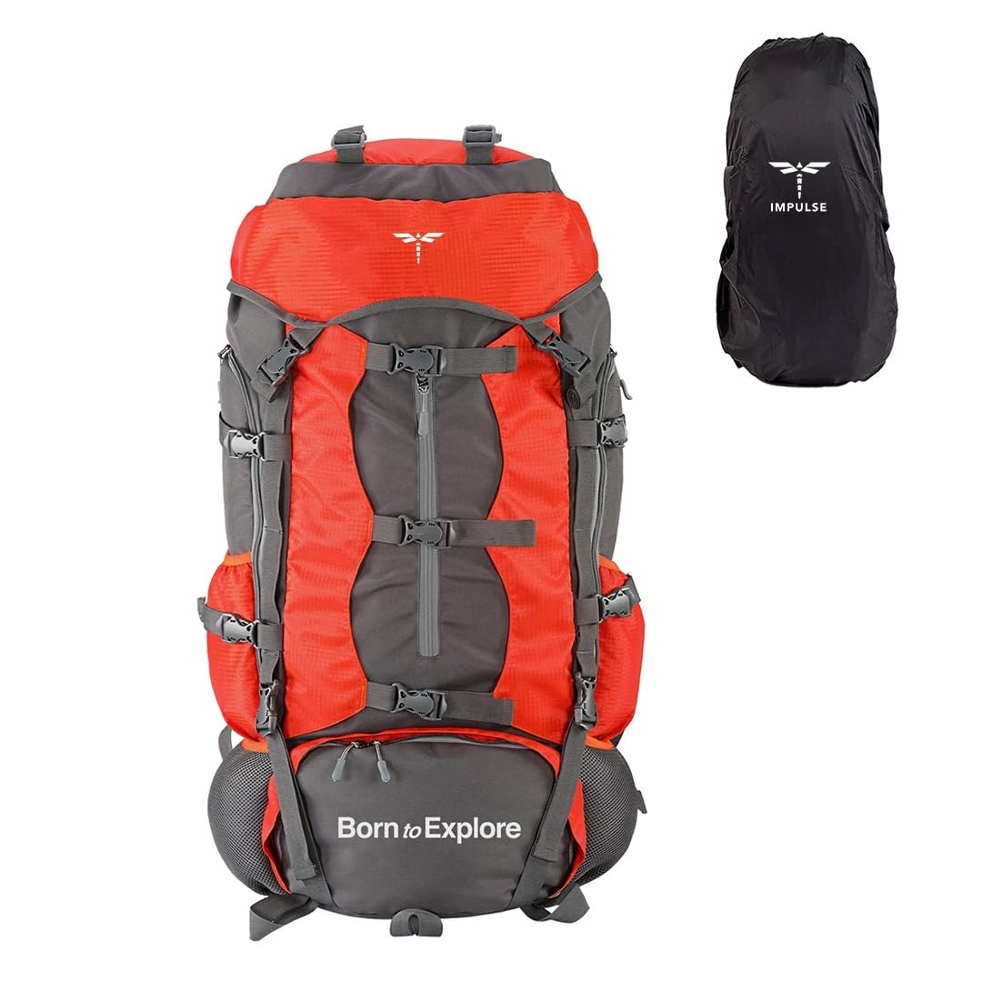 Rucksack bags 95 litres travel bag for men tourist bag for travel backpack for hiking trekking Bag for men camping Captain Bag with 1 year Warranty And Rain Cover-image-18