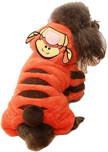 Disfraz de tigre para perro, divertido disfraz de Halloween para perro, lindo disfraz de cosplay, vestido de moda para cachorros, perros pequeños,
