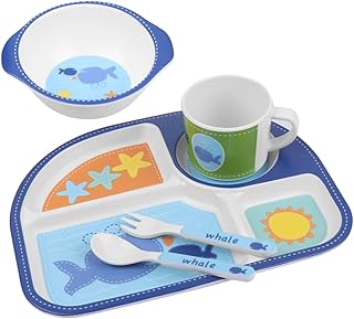 ibasenice 1 Conjunto De Louça De Bambu Conjunto De Louça Para Crianças Conjunto De Louça Para Crianças Conjunto De Louça Para Crianças Pratos De Palha De Trigo Tigela De Palha De Trigo