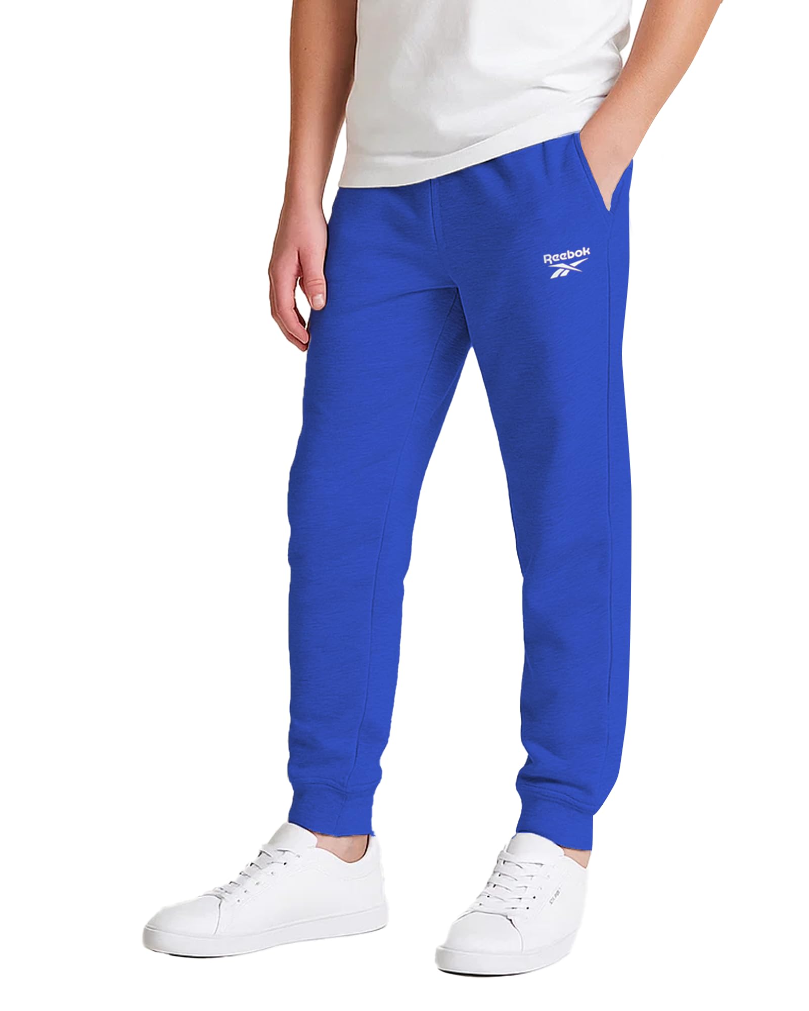 Reebok Boys' Jogging Bottoms - Soft Performance Fleece Jogging Bottoms for Boys Athletic Trousers with Elastic Waist and Pockets (Size runs small)