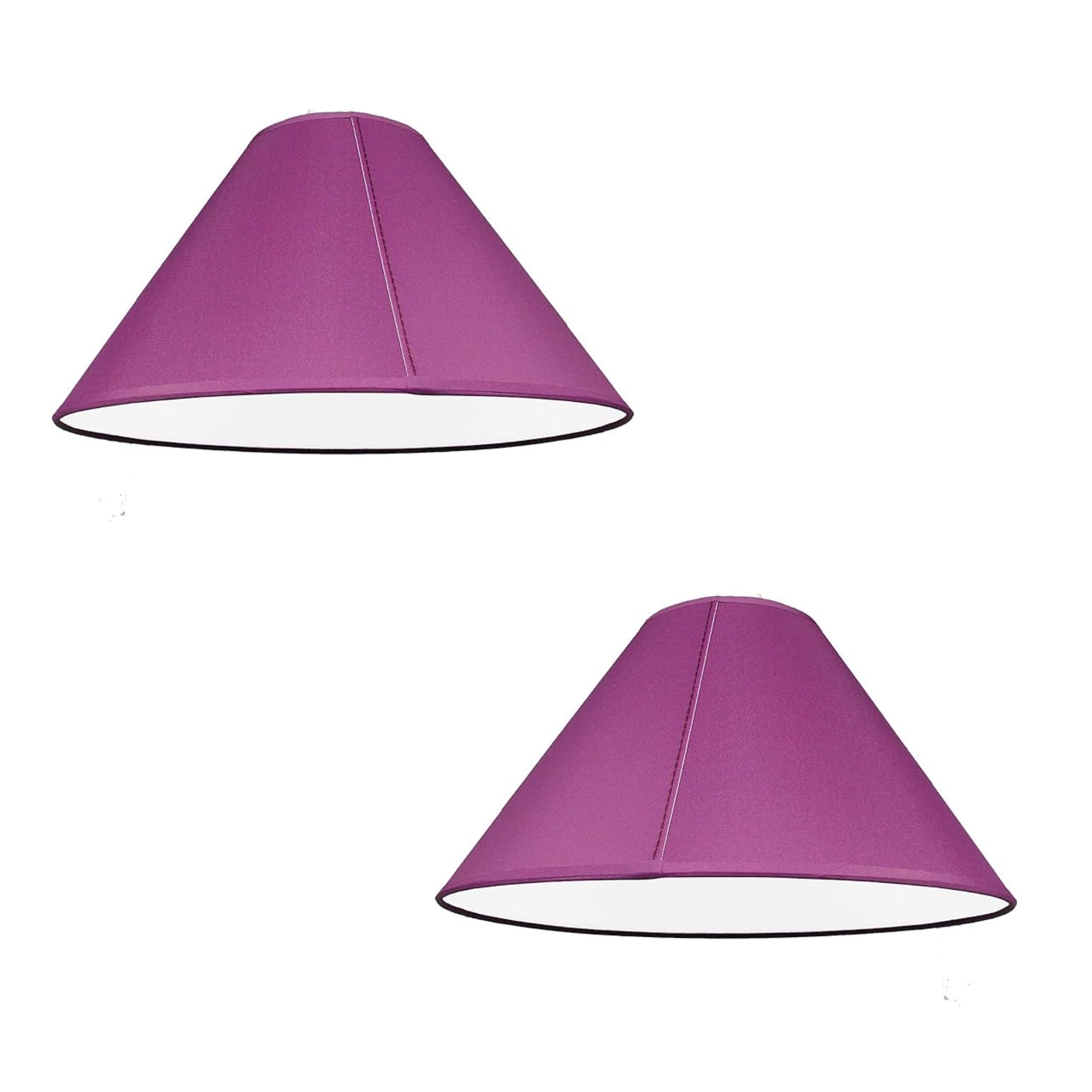 Loxton Lighting Plum Pack Of 2 - Empire Cotton Coolie Lamp Shades For Table Lamps And Pendant Ceiling Lights - 35Cm Dia (2, )