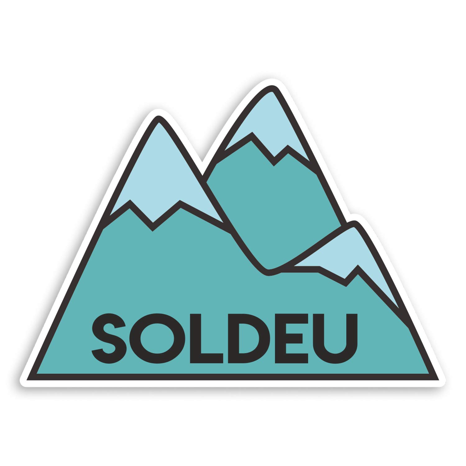 2 x 10cm Soldeu Andorra Vinyl Stickers - Ski Mountain Luggage Sticker #31744 (10cm Wide)