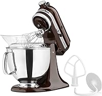 Vista 86 de KitchenAid KSM150PSAC Artisan Series - Batidora de pie con capacidad de 5 cuartos o 4.7 litros, incluye escudo vertedor Azul hielo