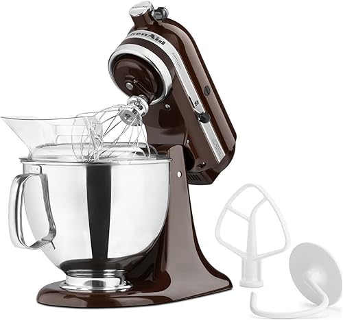 Miniatura 86 de KitchenAid KSM150PSAC Artisan Series - Batidora de pie con capacidad de 5 cuartos o 4.7 litros, incluye escudo vertedor Azul hielo