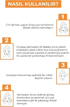 Sinoz SPF50+ Koyu Cilt Lekelerine Etkili Sıvı Yüz Güneş Kremi-Yeni Nesil Filtreler-Hibrit Formül PA++++