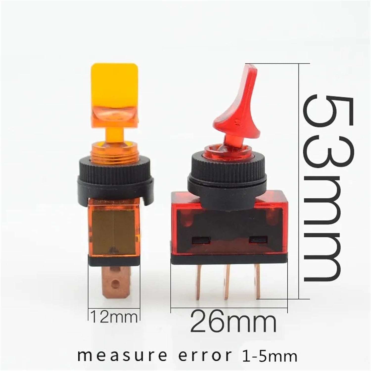 Automotive Toggle Switch 3 Pin ON-Off with lamp DC 12V 20A(Blue)