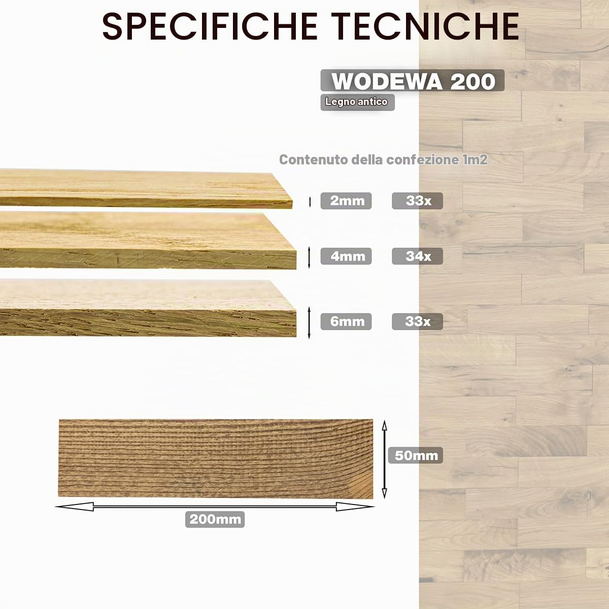 wodewa Rivestimento Murale Legno Vecchio di Pino Riciclaggio Naturale I 1m² Pannelli Murali Rivestimento Parete Legno Decorazioni Pareti 3D Pannello Decorativo Cucina Cameretta