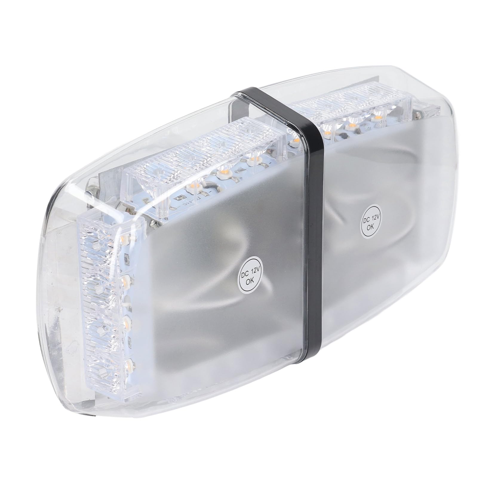 Luz estroboscópica DC 12 V LED, barra de luces de advertencia intermitente con base magnética, baliza de emergencia de 7 modos para automóvil, yate y quitanieves, resistente al