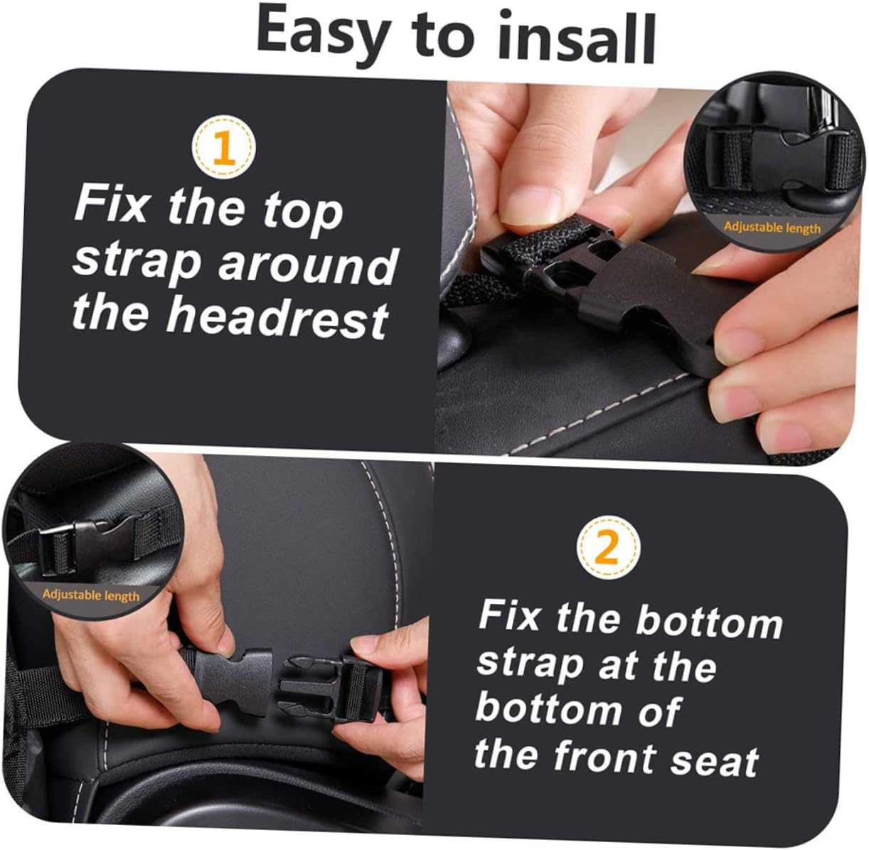 2pcs Car Backseat Organizer Bag Storage Bin Seat Hanging Pouch for Autos Easy to Use and Clean
