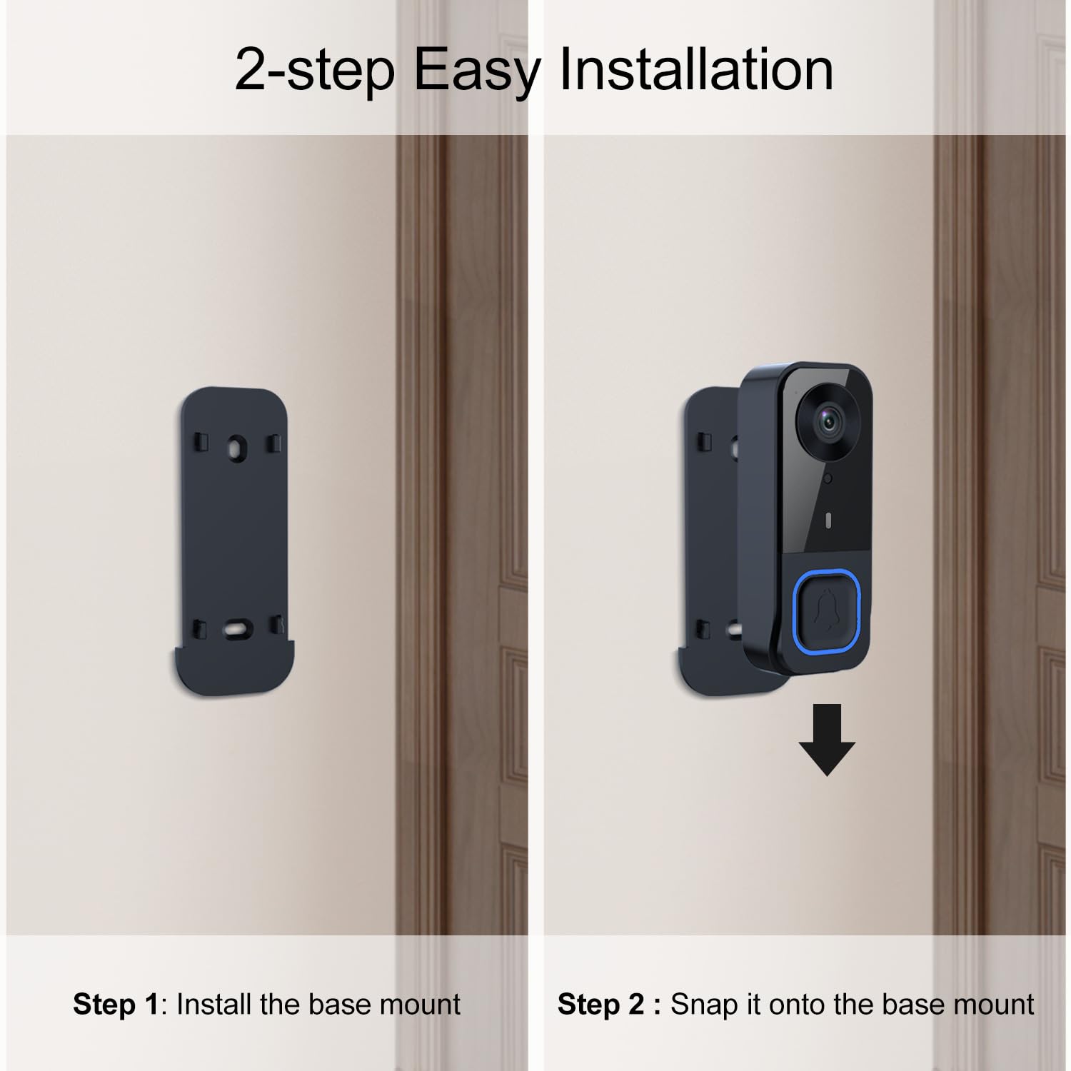 Winnes Video Campanello Videocitofono senza fili da esterno Spioncino Digitale Citofono con Telecamera Ultra Grandangolo HD Schermo IPS da 4,5" Audio Bidirezionale,Senza WiFi/APP Abbonamento