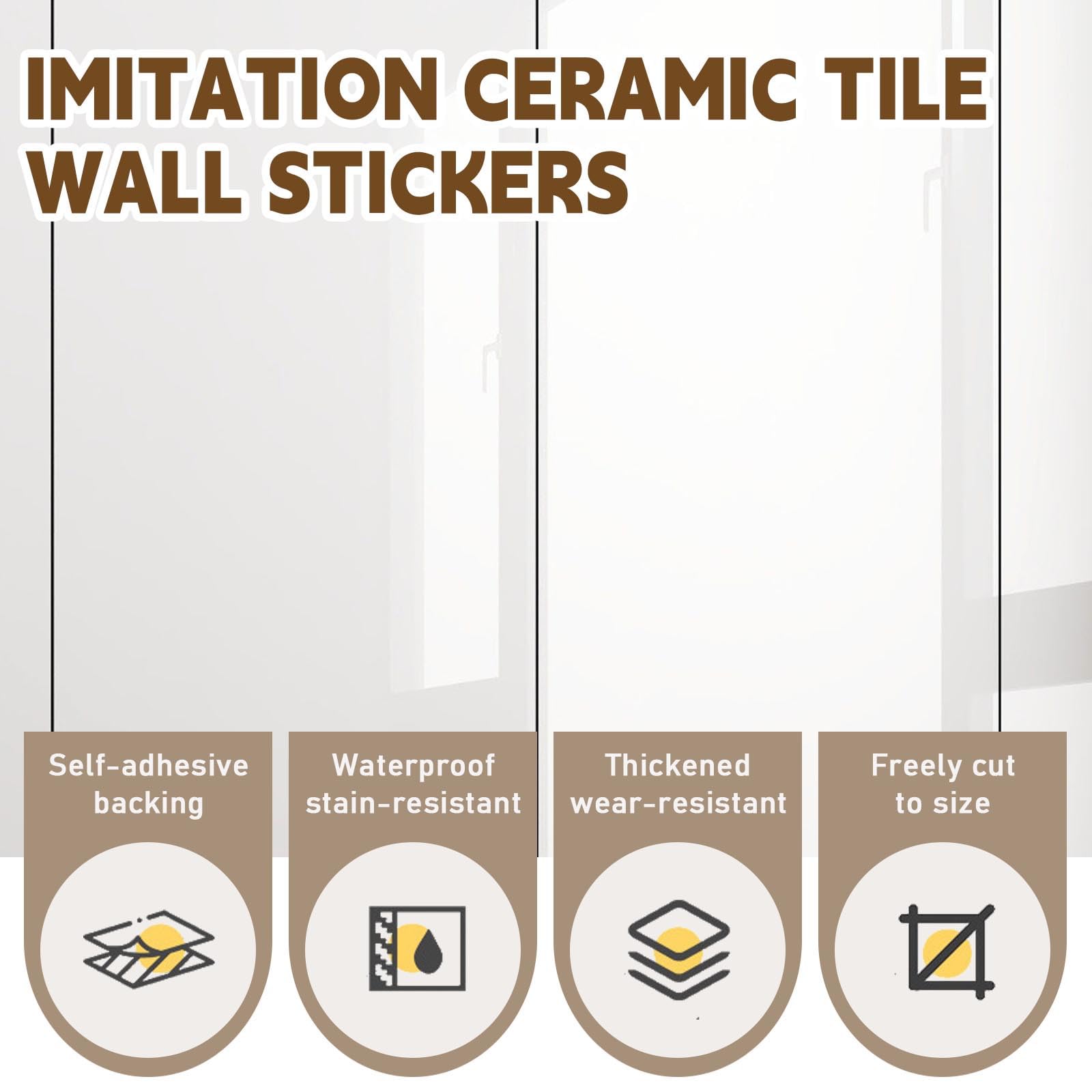 Revetement Mural Adhesif Salon Parement Mural Interieur Moderne Papier Peint Adhesif Mural Cuisine/Chambre/Salle De Bain(1,40cm x 10m)