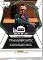 Vista 2 de 2022 Panini Prizm Draft Picks Brilliance #2 Druw Jones RC Rookie High School Baseball Trading Card