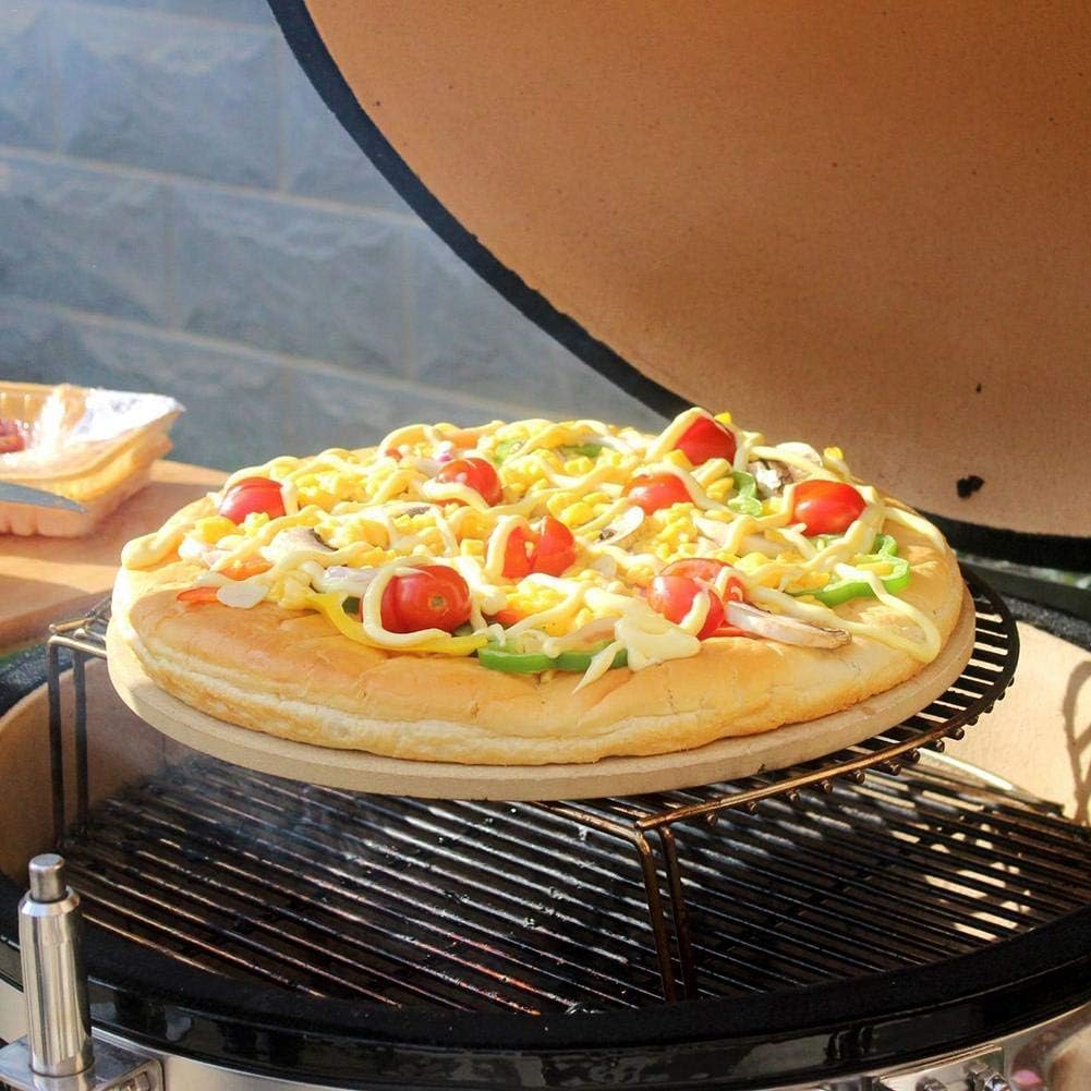 Pietra per pizza, pietra rotonda resistente in cordierite, strumenti da forno (36 cm)
