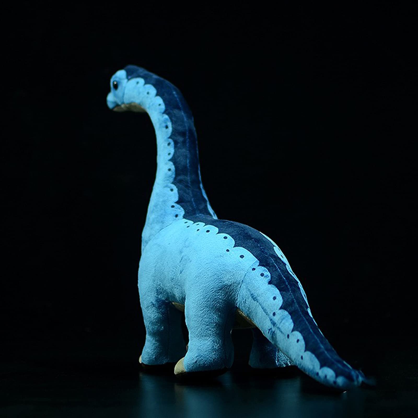 Tiny Heart Brachiosaurus Dinosaur Stuffed Animal Realistic MosasaurusPlush Toy Lovely Cute Soft Gifts Dinosaur for Kids Boys and Girls Bedtime Companion Plushie Collection Interactive Play blue 14” - Image 4