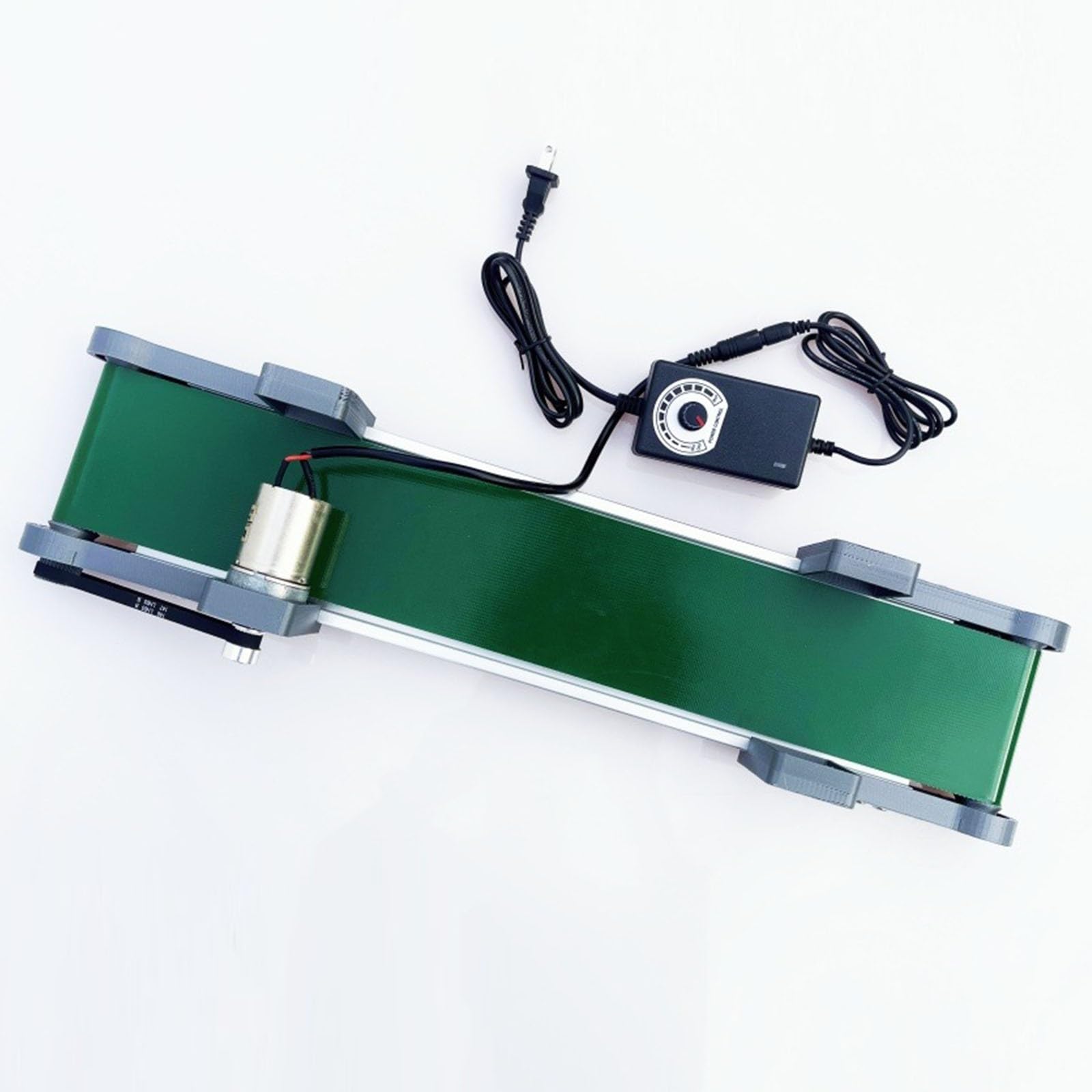 Bandförderer für Den Schreibtisch,Stufenlose Geschwindigkeitseinstellung des PVC-Förderbands,Kleines Fließband,Industrieller Förderbandantrieb,Flach(10x100cm)