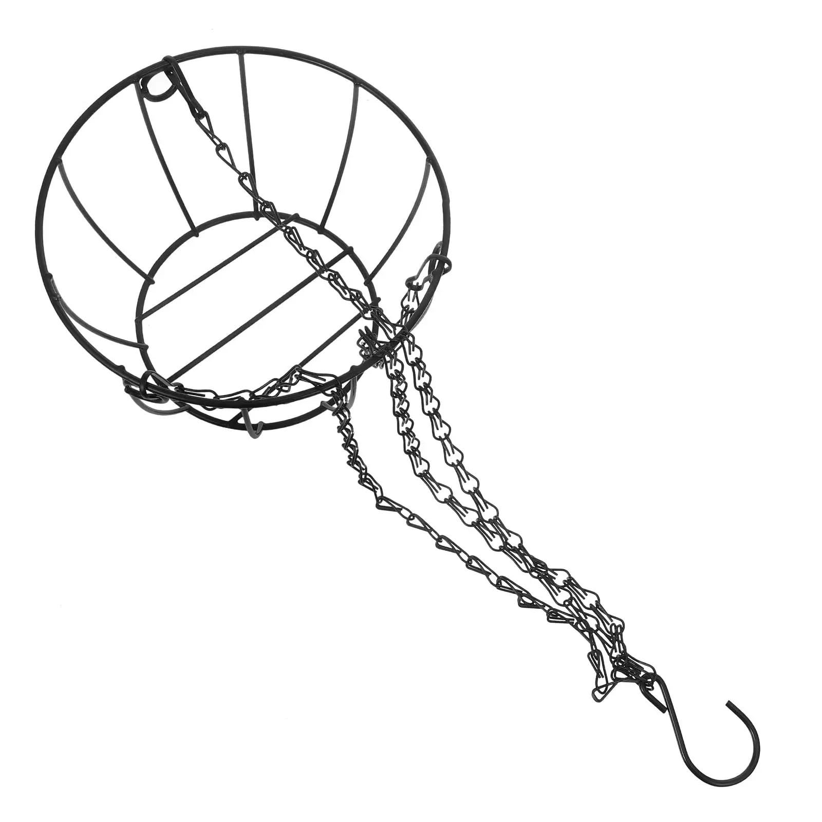 WUYXTO 2 Pc Iron Hanging Basket Flower Pot Spider Plants Succulents Balcony Garden Planter Metal Wire Baskets Indoor For plant(24.00X16.00X11.00CM)