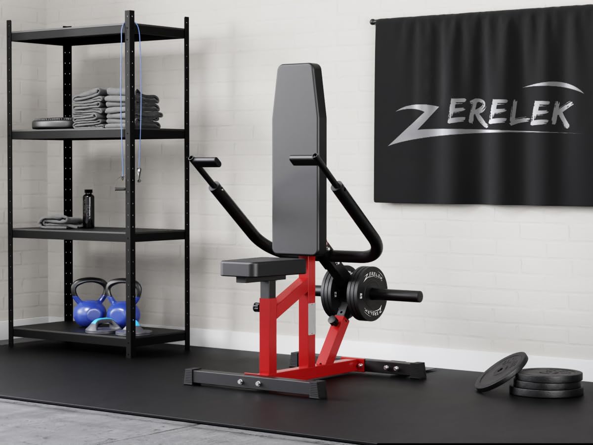 Dipmaschine, Trizeps Trainingsgerät mit Rudergriff, Trizepspresse mit Breitem und Schmalem Griff, 182kg Kapazität Bizeps Maschine, Dip Station