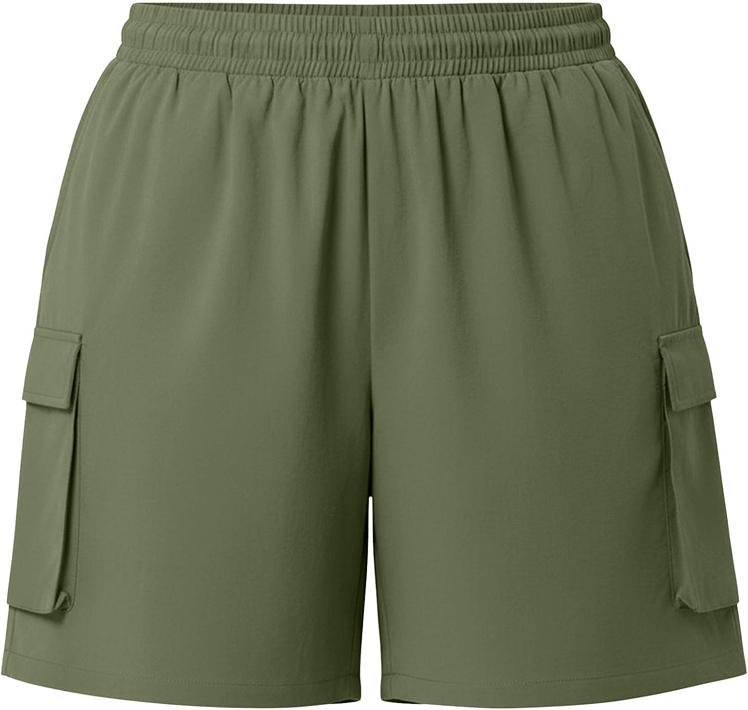 Women Summer Baggy Cargo Shorts Cotton Linen Casual Loose Athletic Drawstring Plus Size Solid Shorts with Pockets