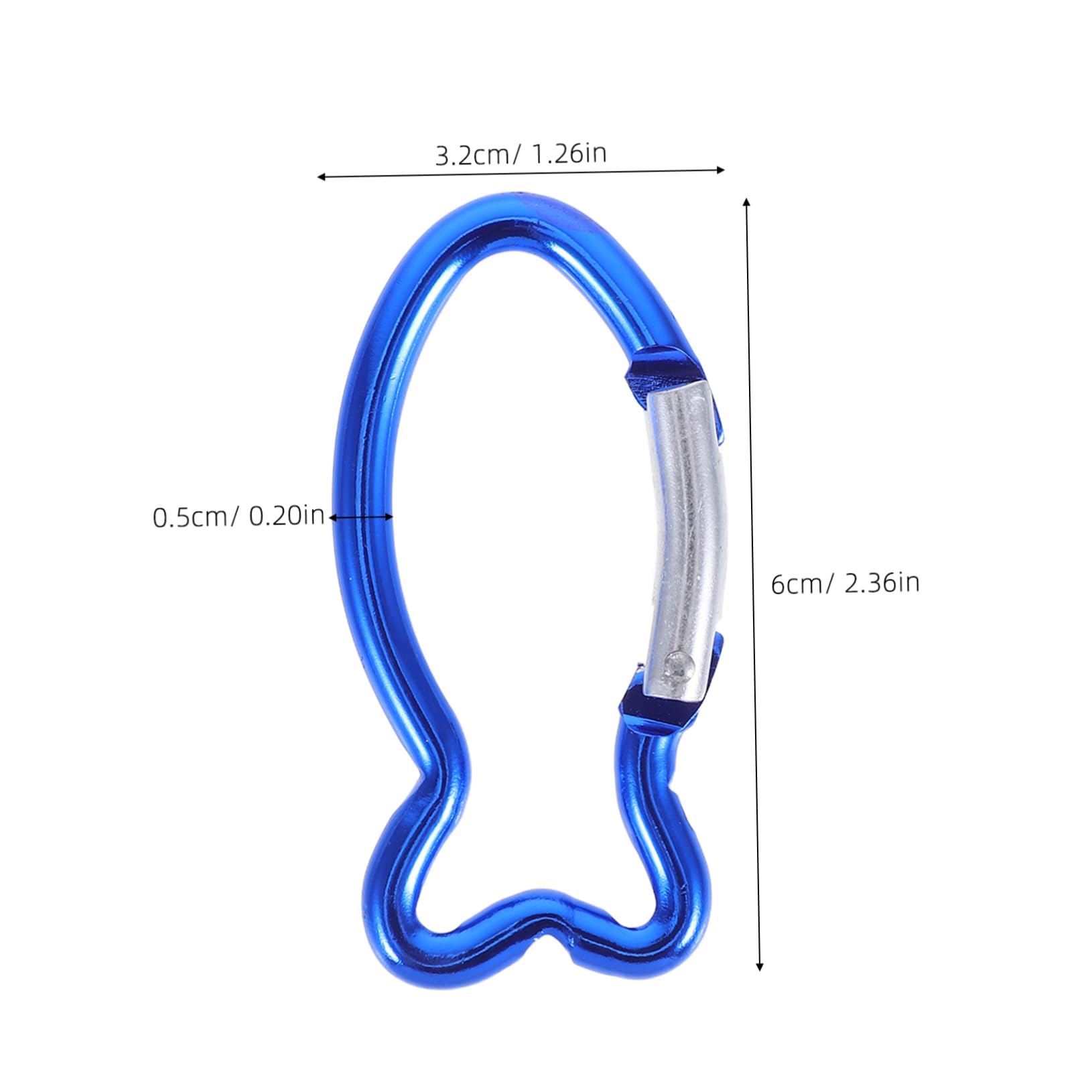 BESTonZON Fischförmige Karabinerhaken Leichte Robuste Sicherheitsclips Für Outdoor Aktivitäten Zum Befestigen Von Schlüsseln Rucksäcken Und Campingzubehör