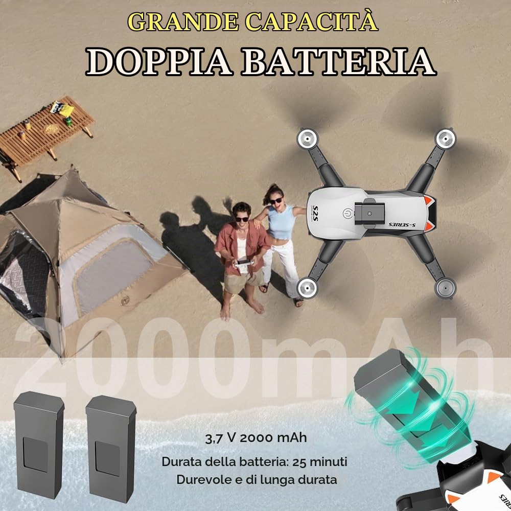 OBEST Drone con Telecamera 4K,Drone con Motore Brushless,Quadcopter Pieghevole FPV,Evitamento Attivo Degli Ostacoli a 360°,Giocattoli e Regali per Bambini e Adulti