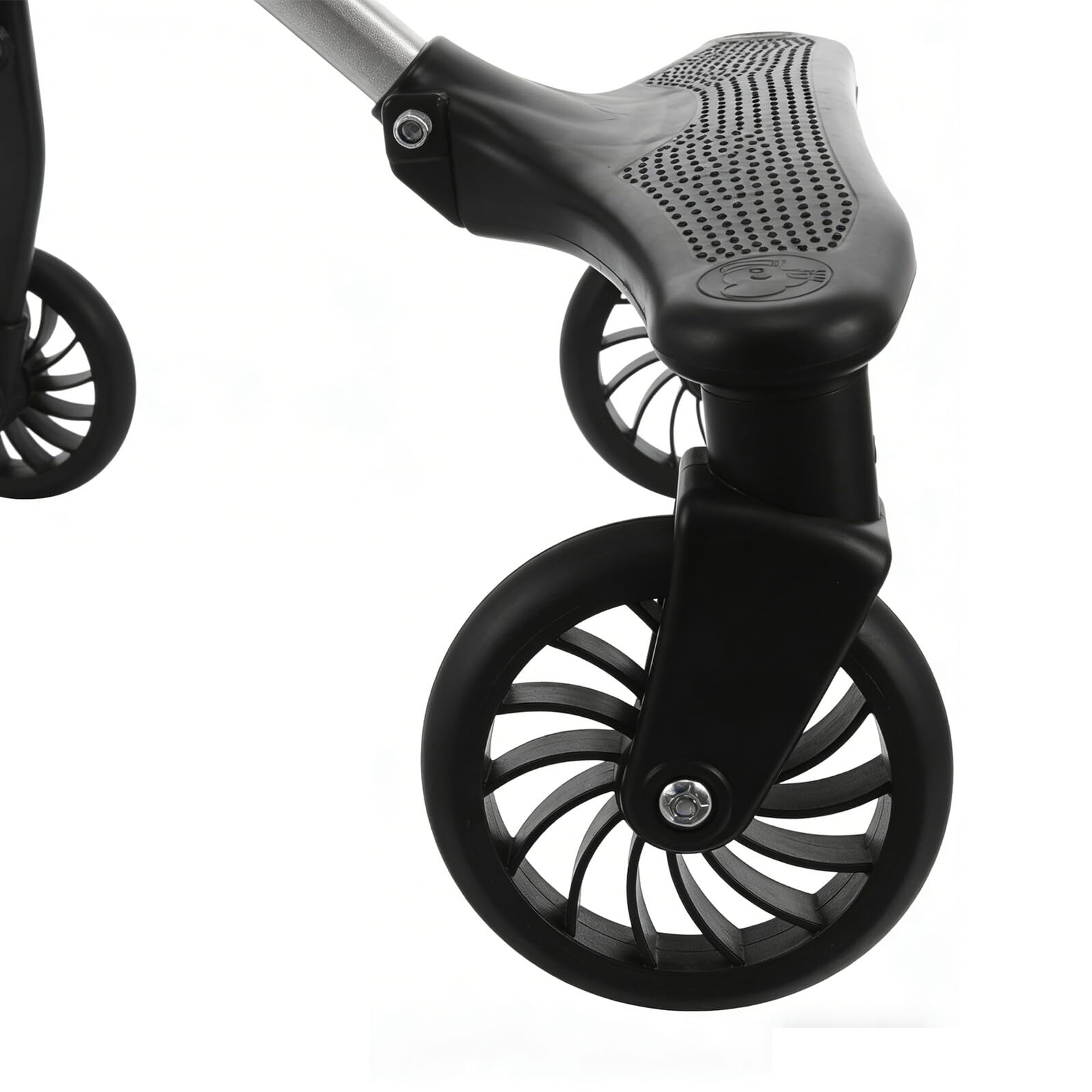 ERINGOGO Roues de Rechange pour Poussette en Pu Silencieuses Lot de 2 Roues Avant et Arrière Accessoires Compatibles pour Poussette Jogging Pièces Détachées Solide