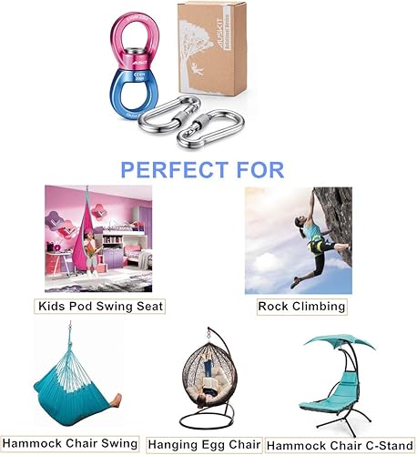 Miniatura 17 de Giratorio azul negro del oscilación, accesorio rotatorio más seguro de la ejecución del dispositivo de 30 KN