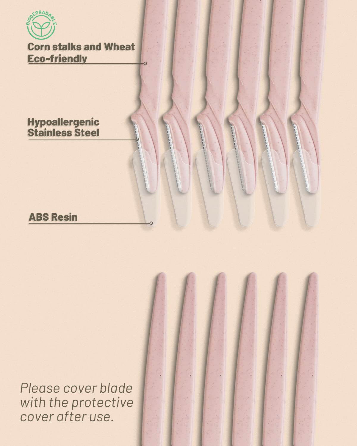 MoHern Dermaplaning Tool for Face, 30 Pcs Dermaplane Razor for Face, Multipurpose Face Razors for Women and Men, Pink: 30 Count (Pack of 1) Pink