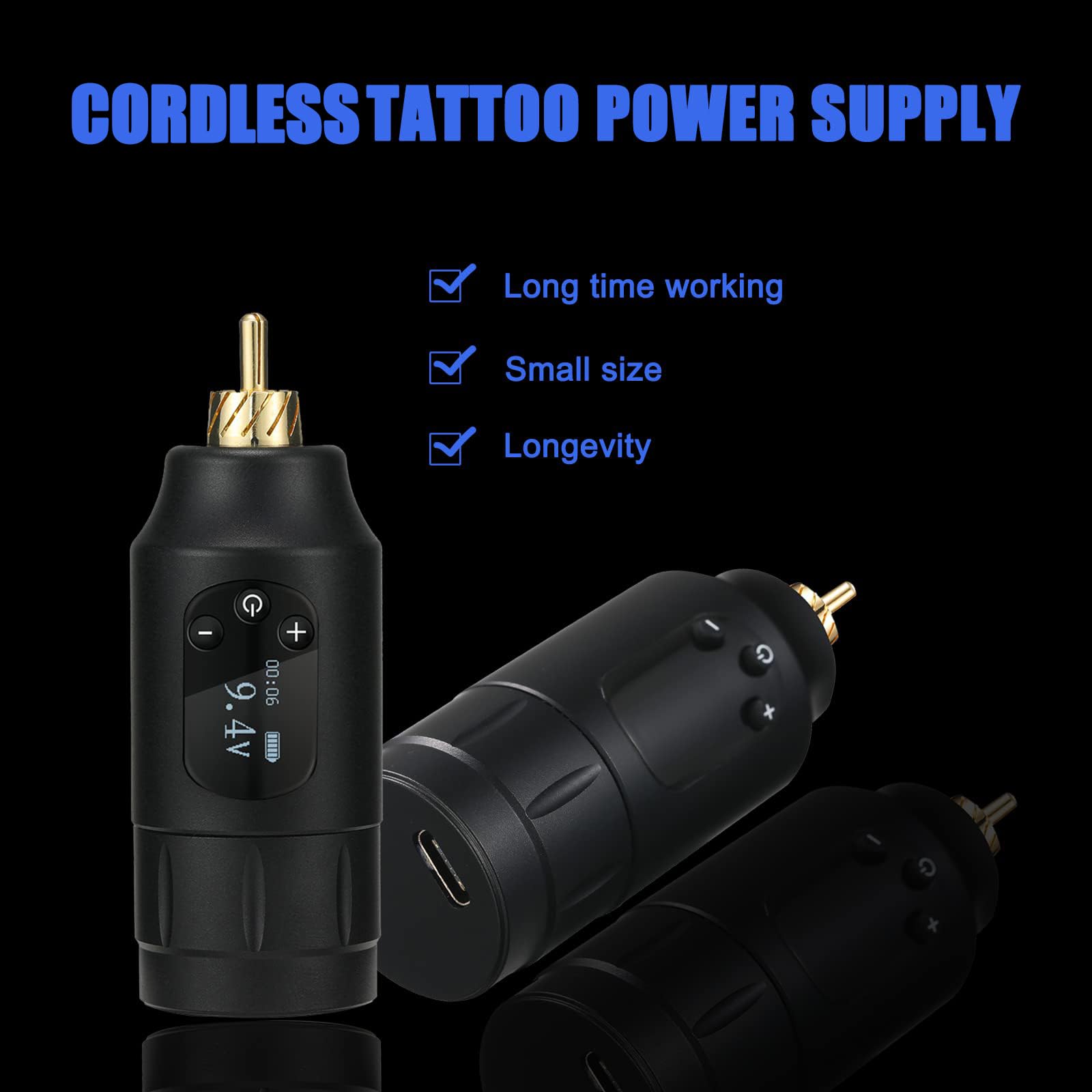 Tattoo Battery Power Supply RCA Spare Portable Rechargeable Motor