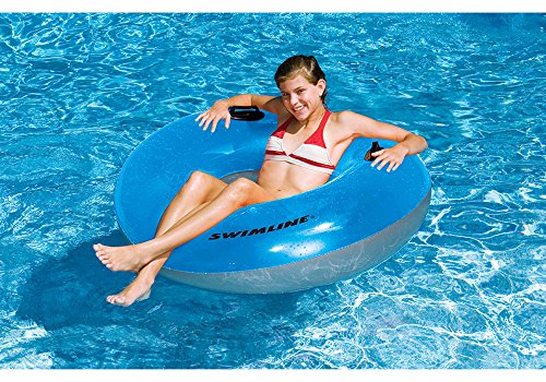 Swimline 36'' Suntanner Inflatable Pool Ring | 1 Pack Fun Floating Tube for Summer Pools & Beaches | Color May Vary