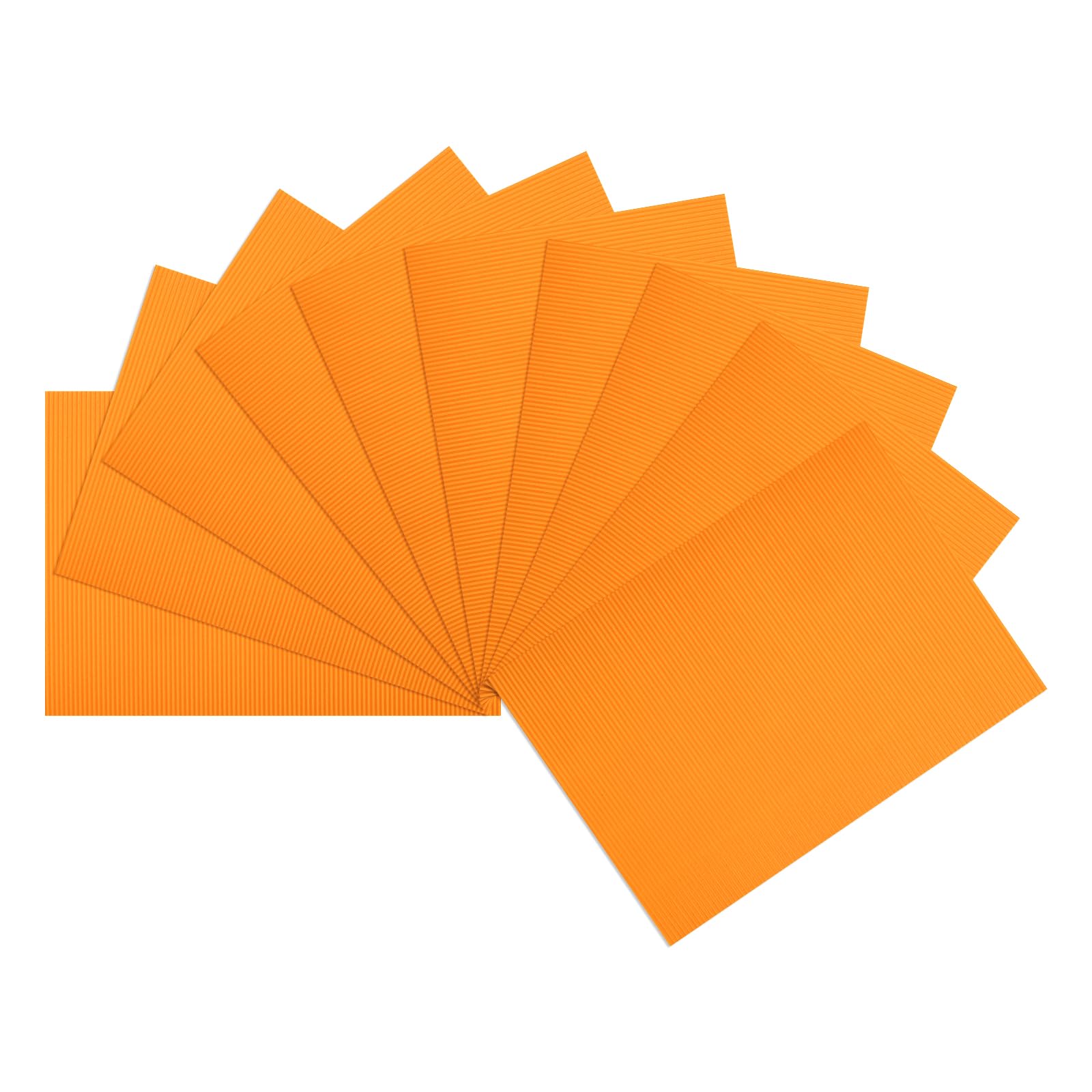 uxcell 10pcs Corrugated Cardboard Paper Sheets,Orange Yellow,14 inch x 10inch,for Craft and DIY Projects