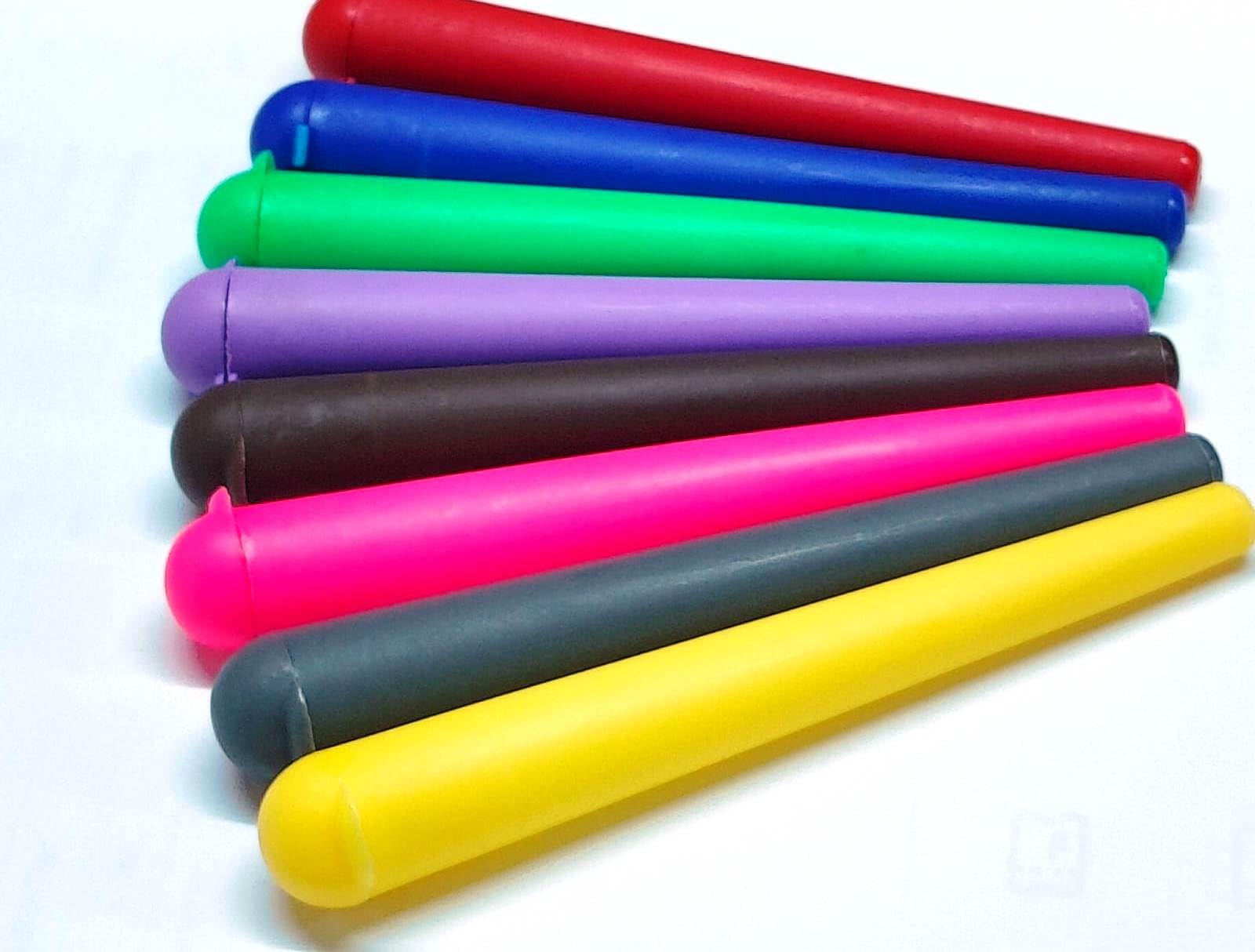 Airtight Doob Tubes – Multi-Color (Pack of 8) | King Size Joint Holders | Smell-Proof, Waterproof Plastic Tubes for Travel & Storage | Herb Storage Containers