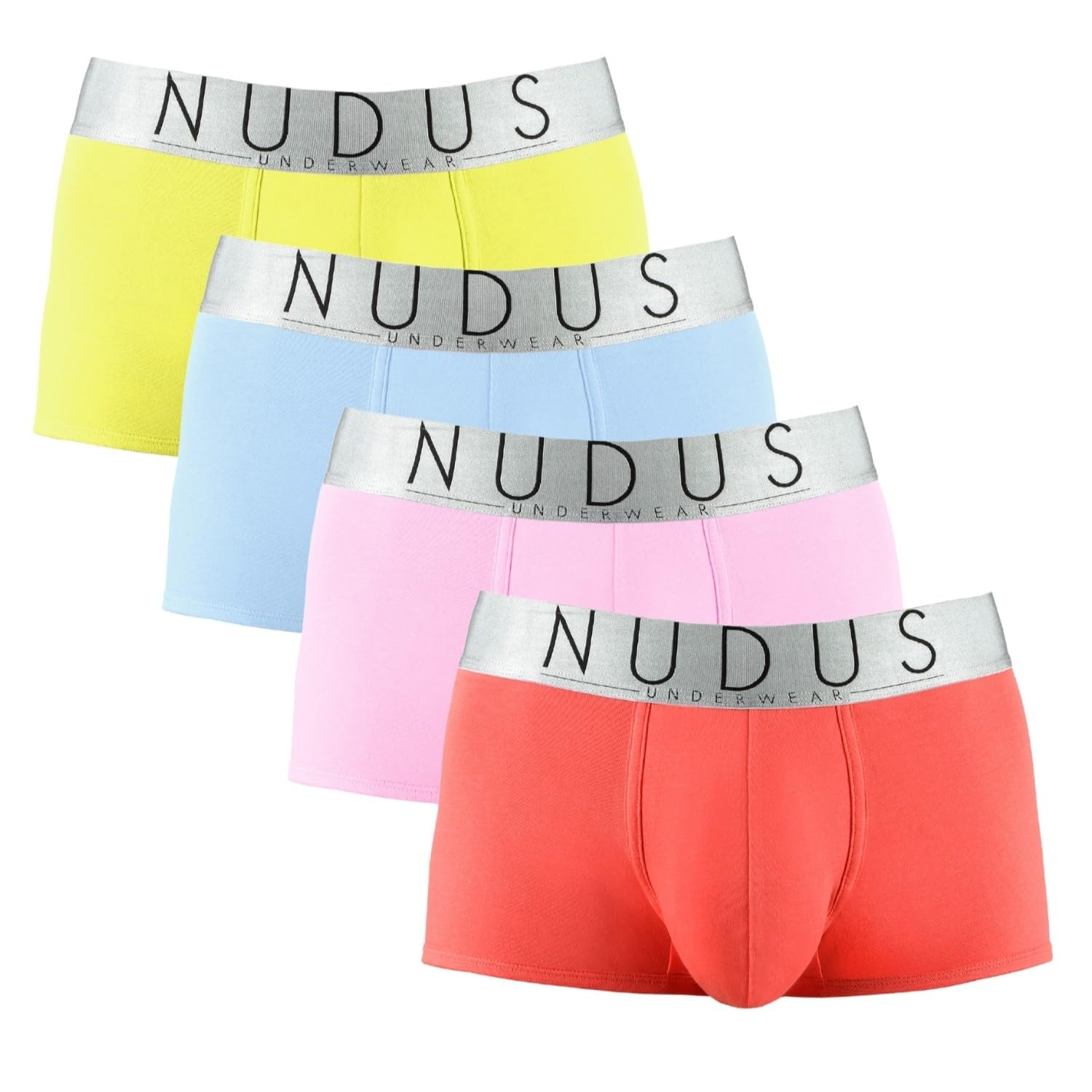 NUDUS Men's Cotton Underwear Pack of 4 Gift Box - Briefs - Trunks - Boxer Briefs