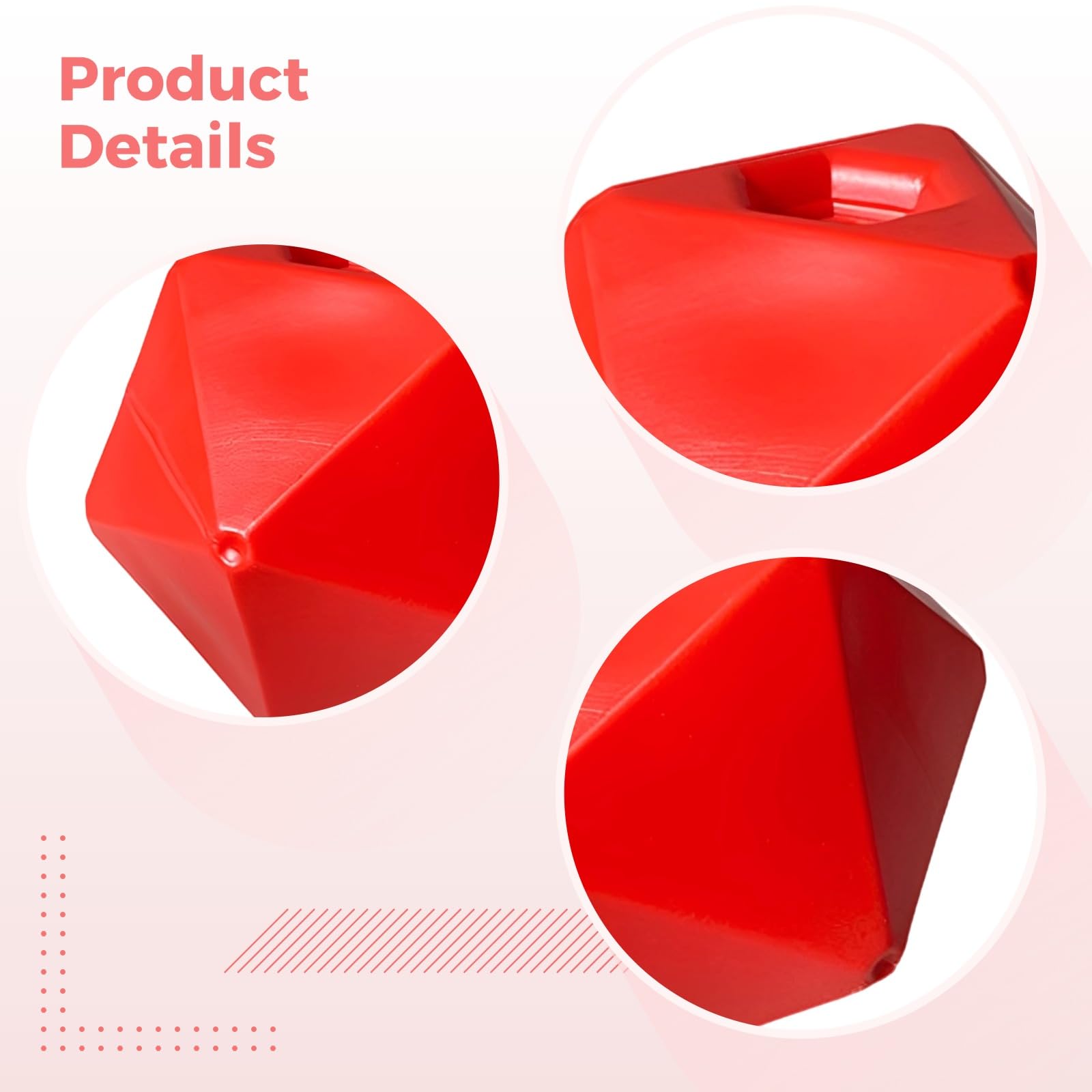 Juguete alimentador de bola de golosinas para caballos, 9 in / 23 cm, bola de juego equina de polipropileno rojo seguro para alimentos, para el aburrimiento y el alivio del estrés