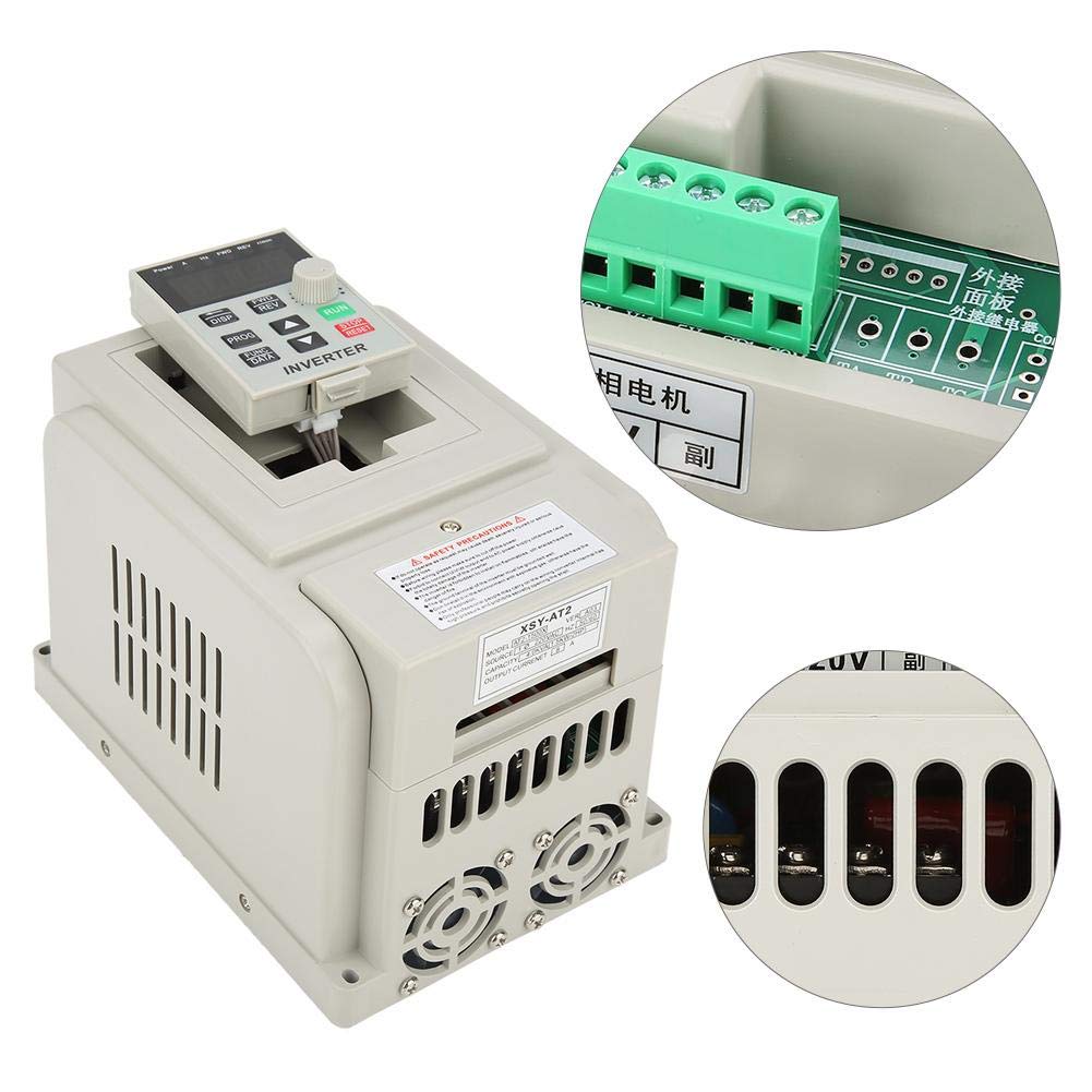 Variateur de fréquence, 220VAC Variable Frequency Drive VFD Speed Controller pour monophasé 1.5kW AC Motor, VFD Inverter Frequency Drive CNC Drive Converter
