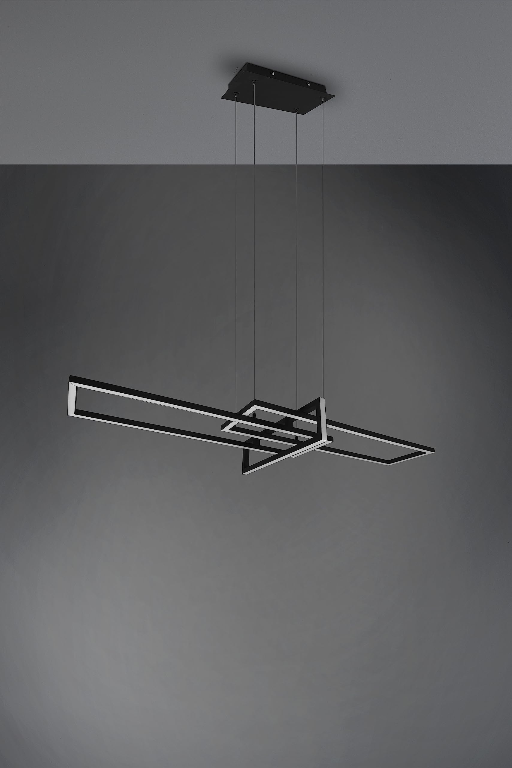 Trio Pendelleuchte SALINAS incl. 1x SMD LED, 34W · 1x 4200lm, 3000K, schwarz matt (320310332)