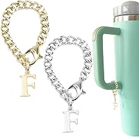 Vista 1 de Tovly 2PCS Letter Charm Accessories For Stanley Cup A-Z ID Initial Pendants Personalized Charms For Stanley Tumbler Handle