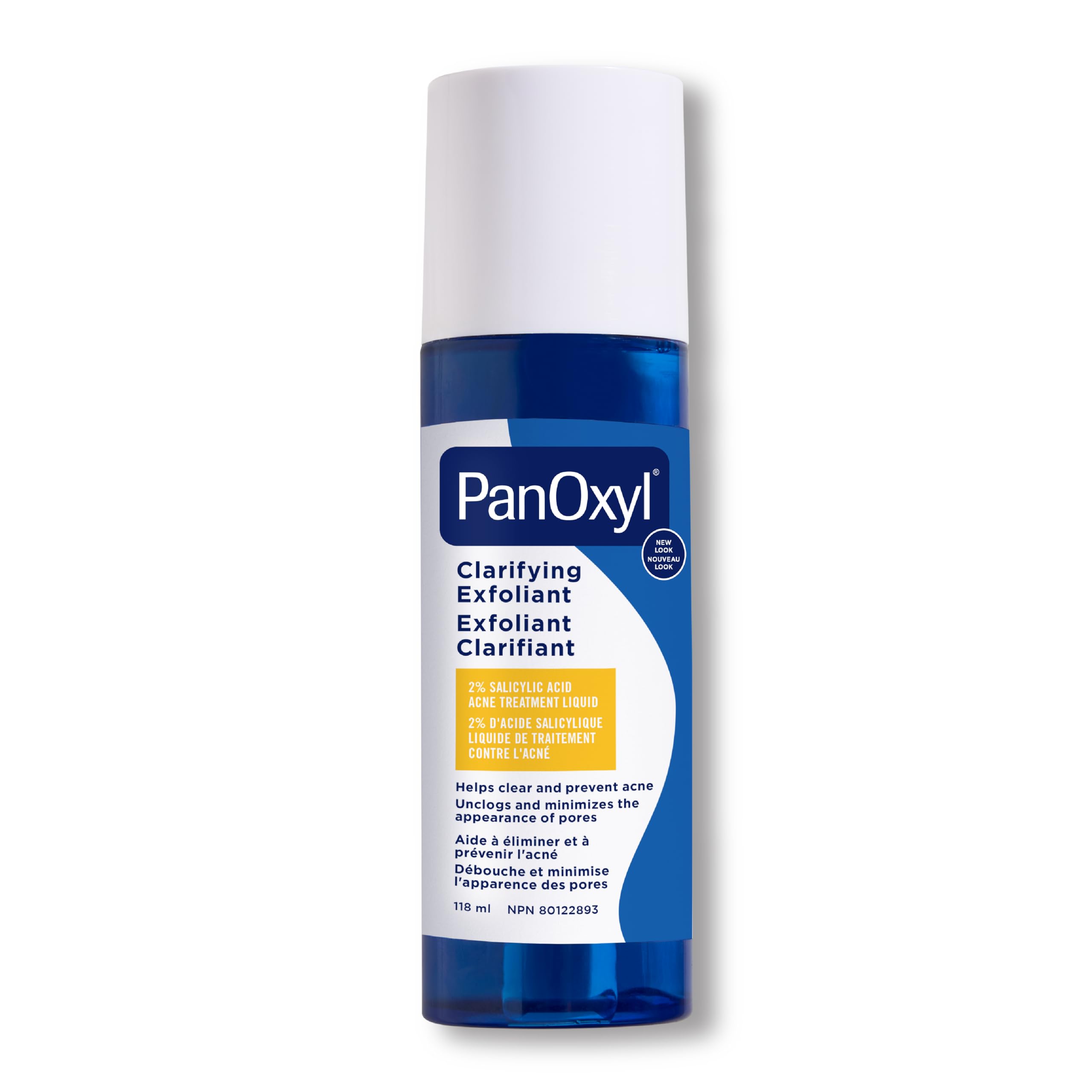 PanOxyl Exfoliante Clarificante, con 2% de Ácido Salicílico, Tratamiento de Larga Duración, Ayuda a Limpiar y Prevenir Espinillas, Penetra en los Poros para una Piel Más Clara, Fórmula Equilibrada en