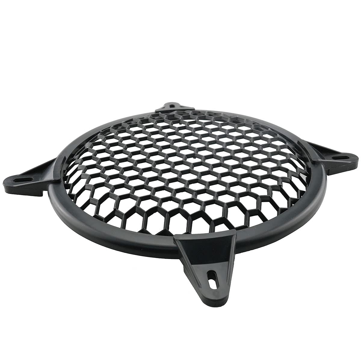 2pcs 6" Protective Cover for Speaker Grille, Hard Plastic Car Subwoofer Metal Round Metal Mesh Cover, Black