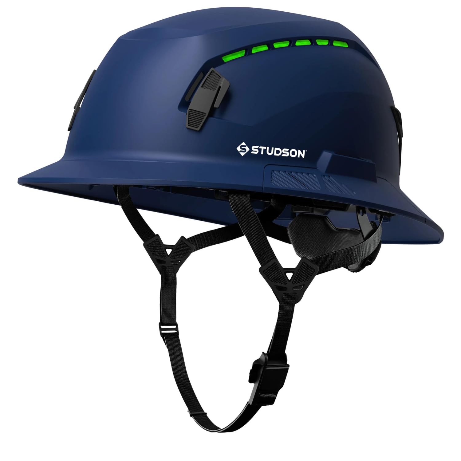 STUDSON SHK-1 Full Brim Safety Helmet: ANSI/ISEA Z89.1 Type II Compliant (R 2019), Lightweight & Breathable, NFC Emergency Contact Chip, One Size,