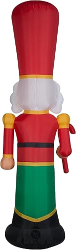 Miniatura 5 de Gemmy Lightshow - Inflable de Navidad soplado en aire cosido en cascanueces micro LED, 9 pies de alto, rojo